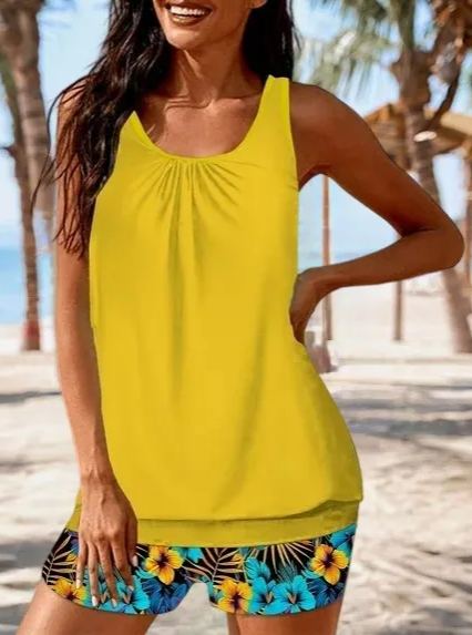  Back Printed  Tankini Set