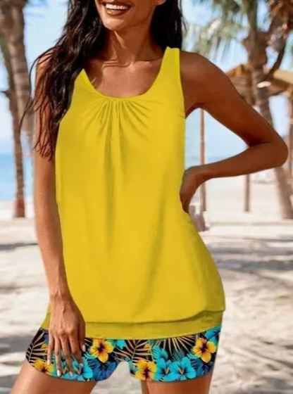  Back Printed  Tankini Set