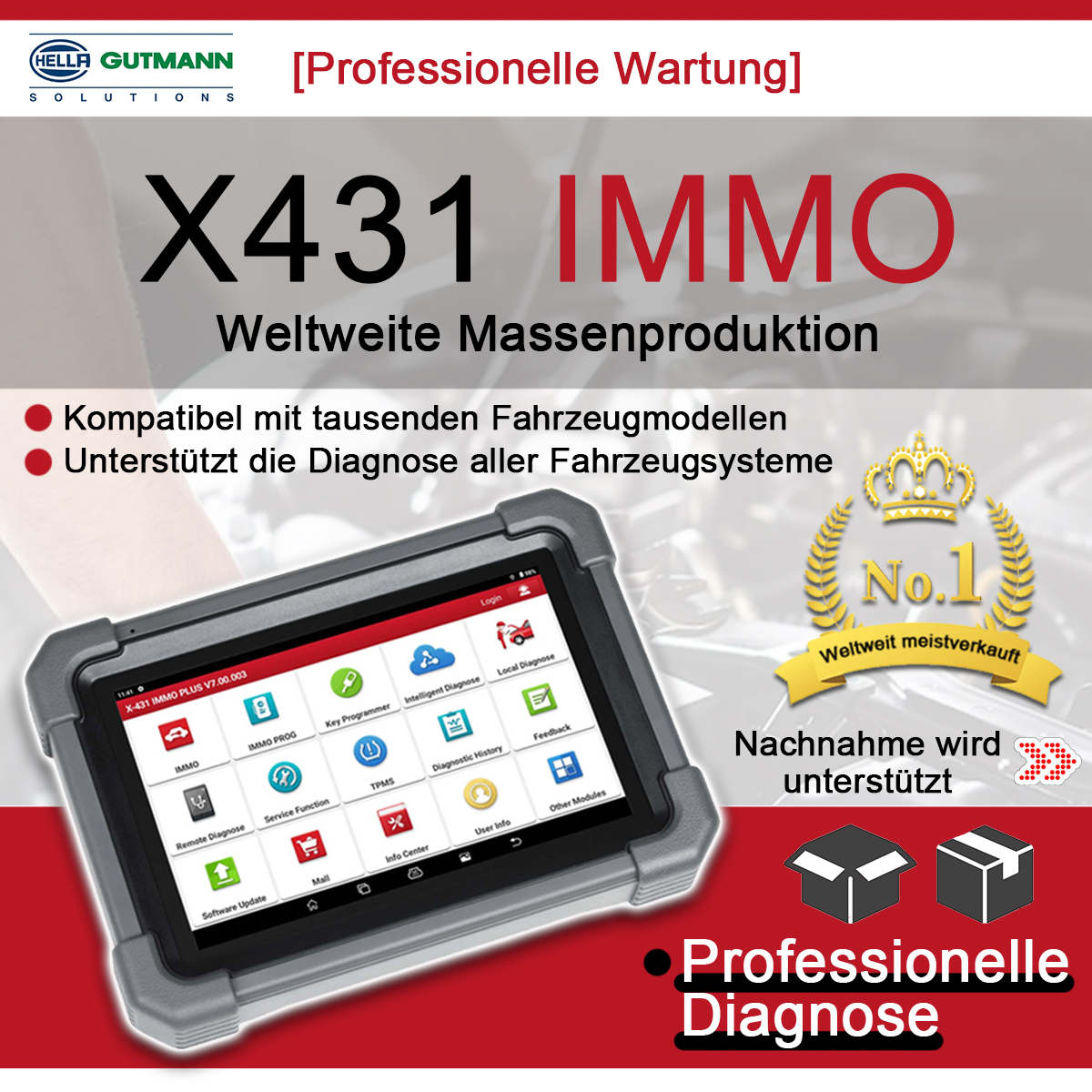 HELLA X431 IMMO Serie Profi-Diagnosegerät