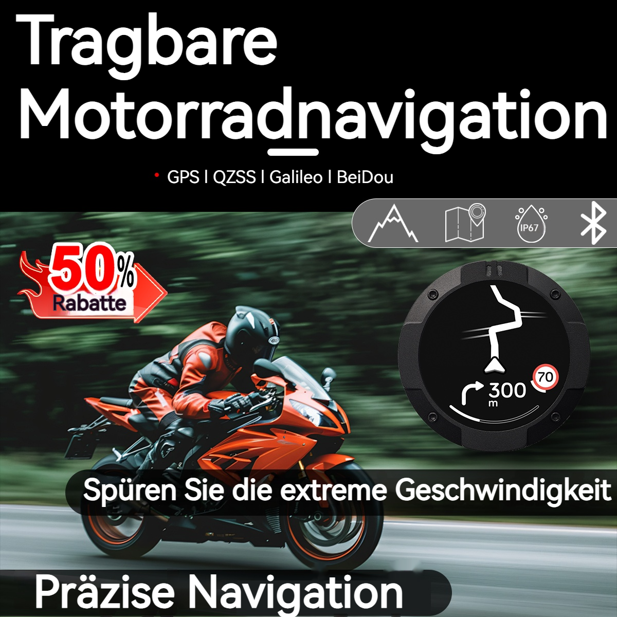 Tragbare Motorradnavigation