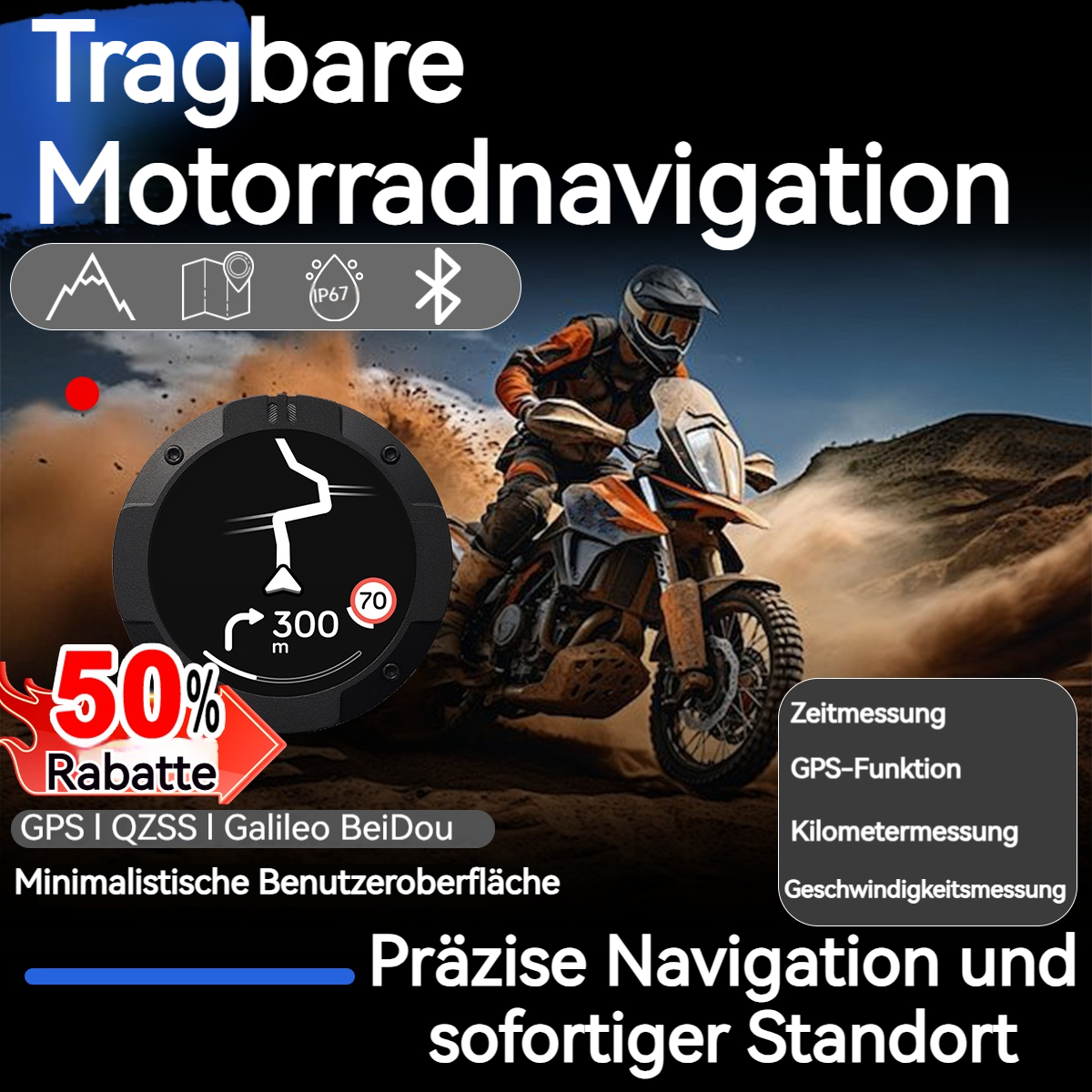 Tragbare Motorradnavigation