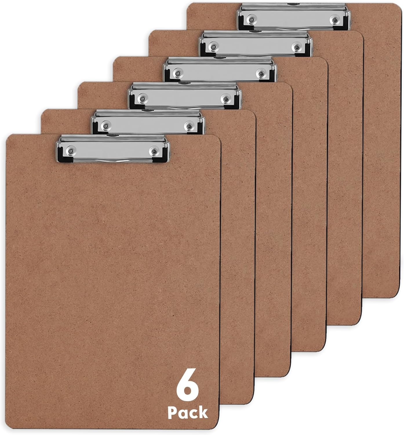 6 portapapeles tamaño carta, clip bajo, ecológicos