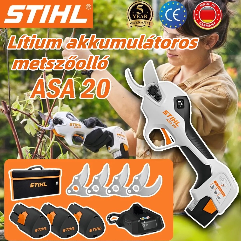 【STIHL】 Lítium akkumulátoros metszőolló ASA 20