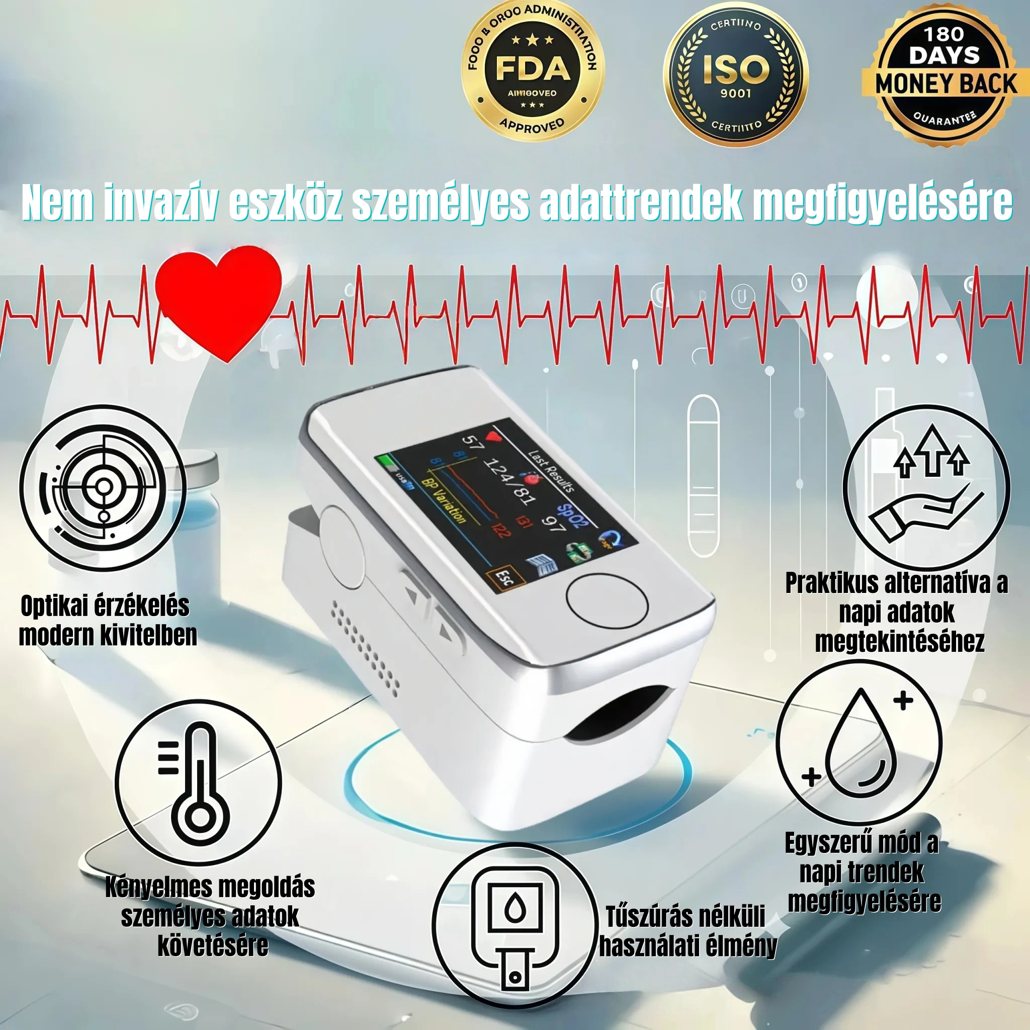 Nem invazív eszköz személyes adattrendek követéséhez