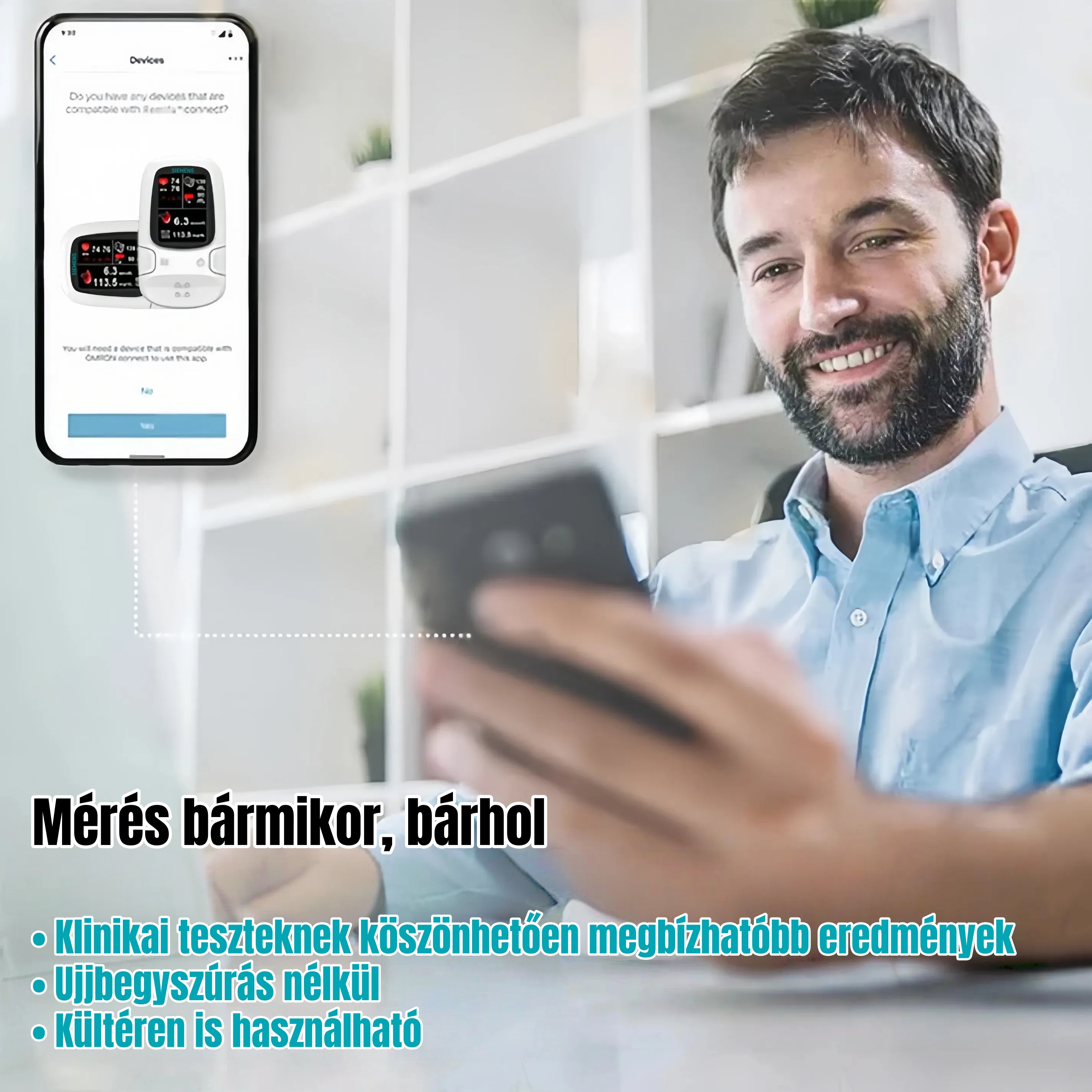 📊Intelligens Szúrásmentes Vércukorszint-Mérő – Modern, Nem Invazív Mérési Megoldás Mindennapi Használatra✨