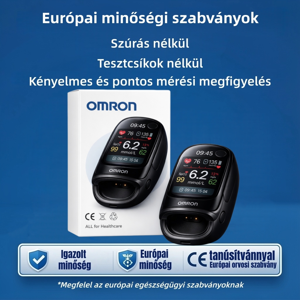 🔥 Intelligens szúrásmentes vércukorszint-mérő – gyors, fájdalommentes ellenőrzés otthon 🩸