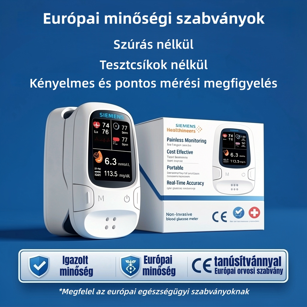 🔥 Intelligens szúrásmentes vércukorszint-mérő – gyors, fájdalommentes ellenőrzés otthon 🩸