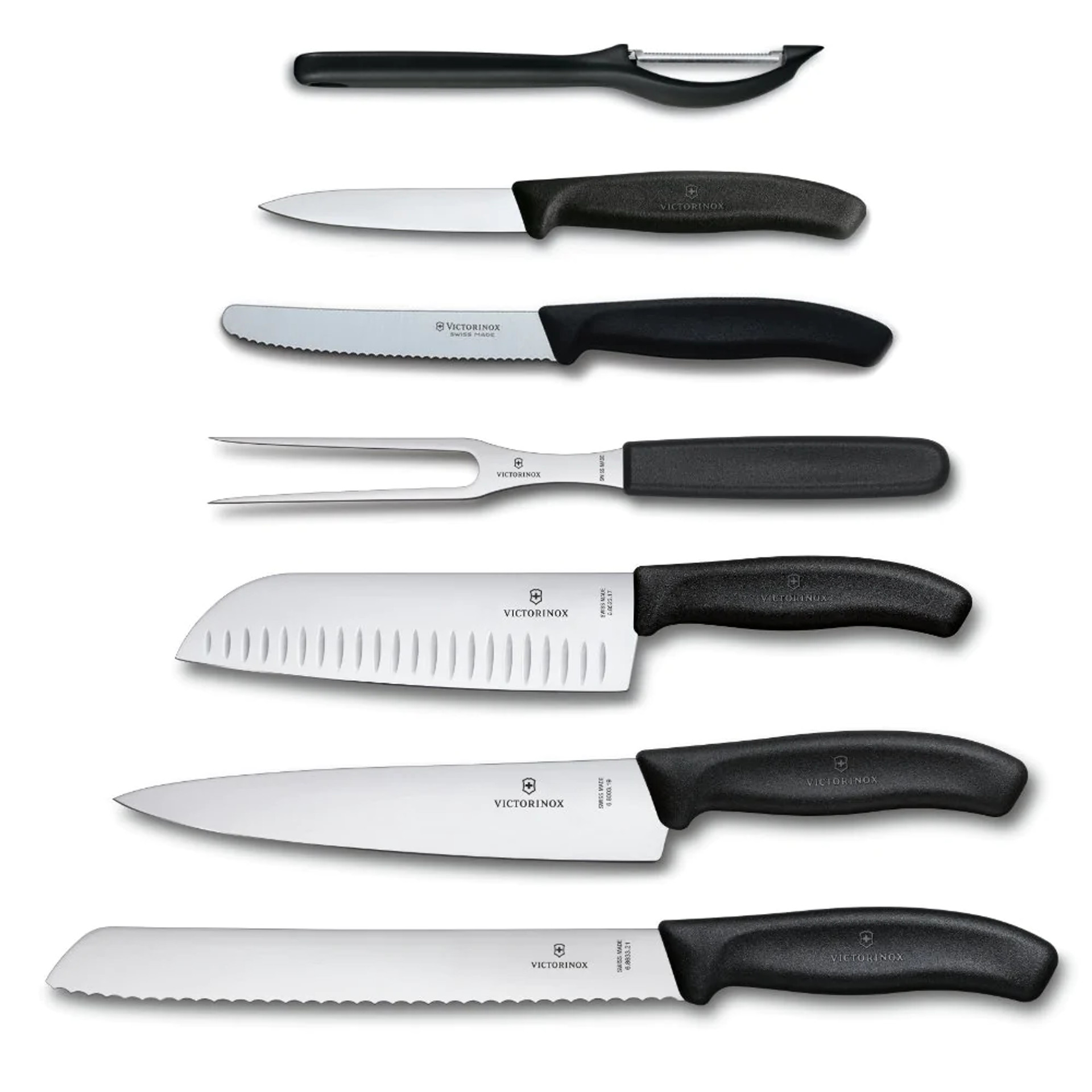 Limitált kiadás – Akciós Swiss Classic Konyhakés Készlet, 7 darab | Damaszkuszi acél 62HRC | Élethosszig tartó garancia