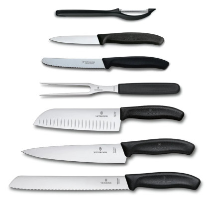 Limitált kiadás – Akciós Swiss Classic Konyhakés Készlet, 7 darab | Damaszkuszi acél 62HRC | Élethosszig tartó garancia