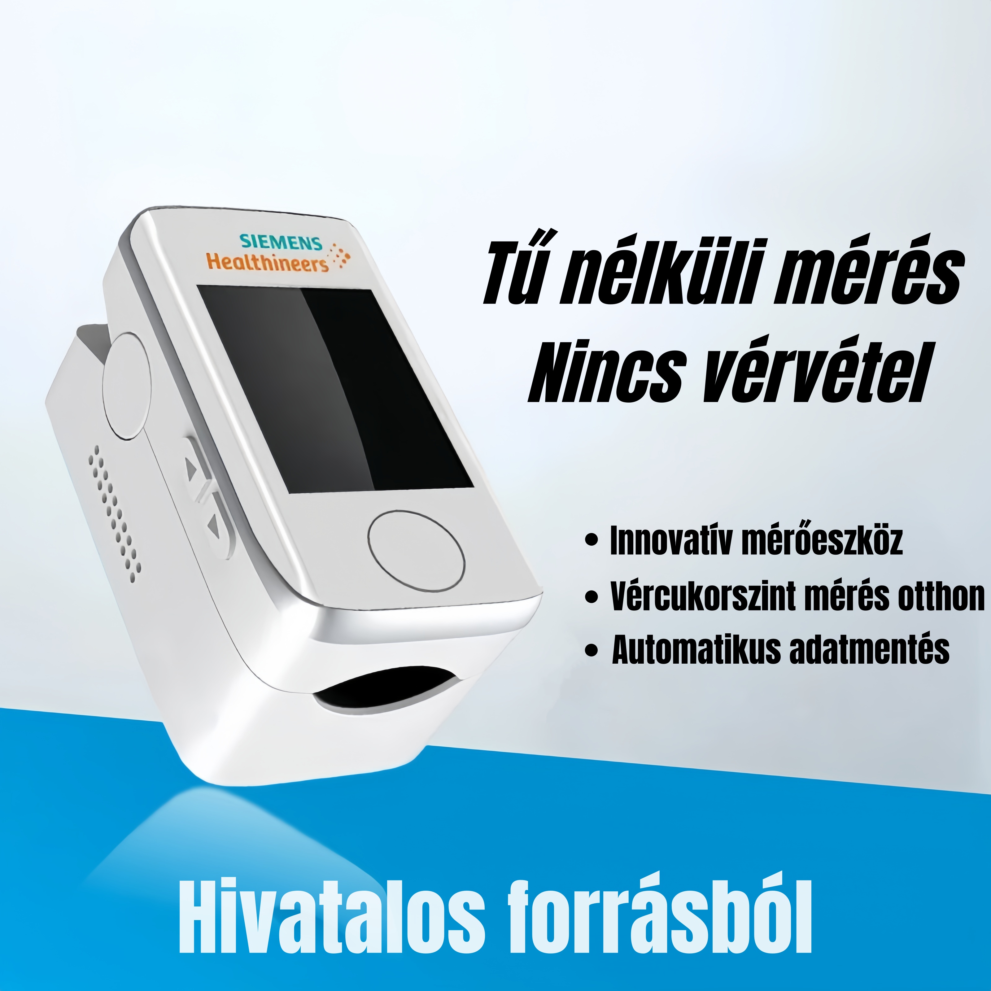 Ujjra csíptethető mérőeszköz