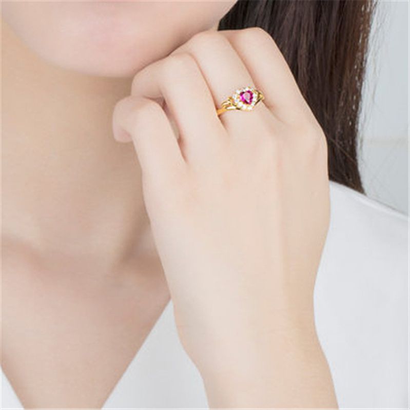 Inel din aur de 18K și safir natural cu safir natural