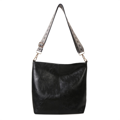 Bolsa feminina de alta qualidade em couro natural de luxo 2024 nova bolsa versátil de couro macio com alça de ombro larga