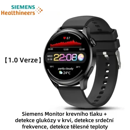 Hodinky Siemens s laserovou terapií: osobní asistent pro sledování zdraví, monitorující srdeční frekvenci, krevní tlak a hladinu cukru v krvi