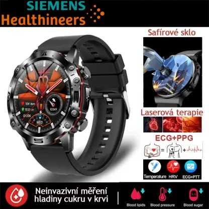 Nové chytré lékařské hodinky s umělou inteligencí z roku 2025 | Monitorování zdraví EKG + PPG | Test hladiny cukru v krvi, krevních lipidů, kyseliny močové a fitness tracker