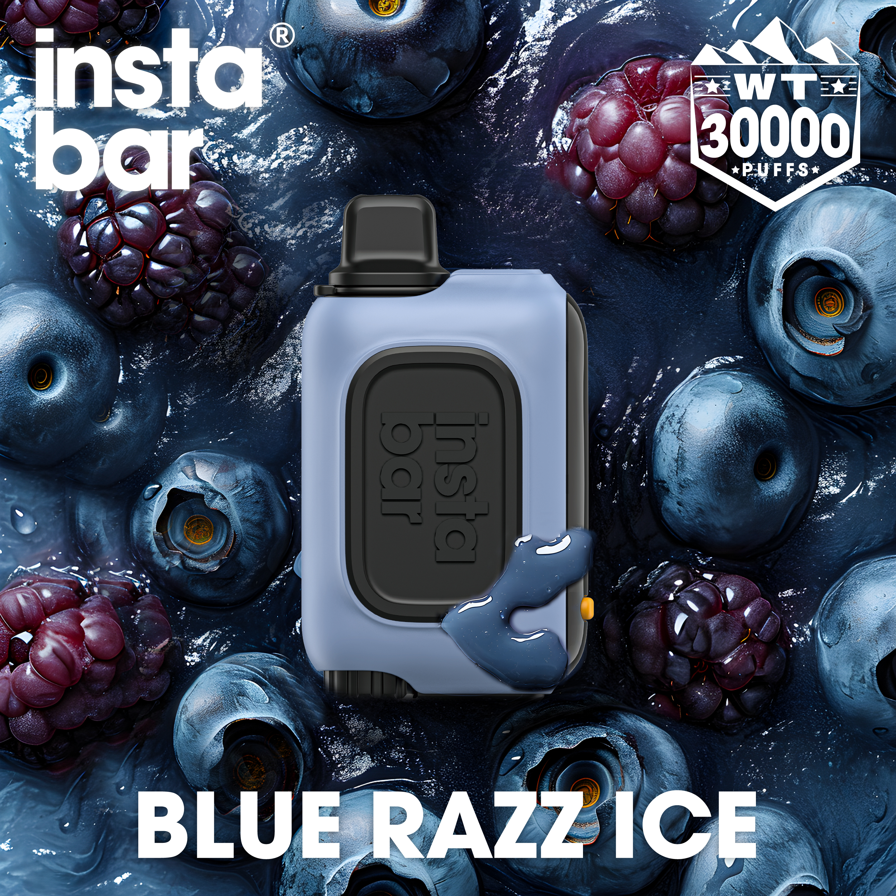 INSTABAR WT30000 - Ledová modrá malina-Vapepie KUX