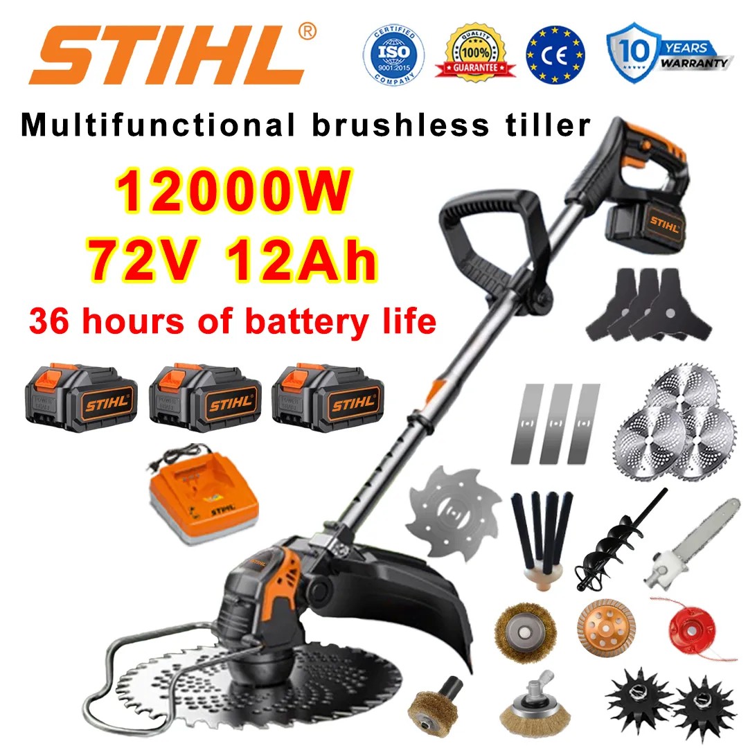 Lithium-iontová bezkomutátorová víceúčelová sekačka na trávu STIHL 15000W