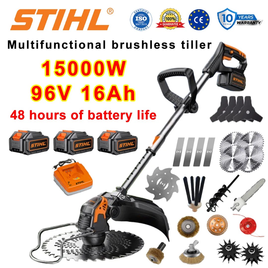 Lithium-iontová bezkomutátorová víceúčelová sekačka na trávu STIHL 15000W