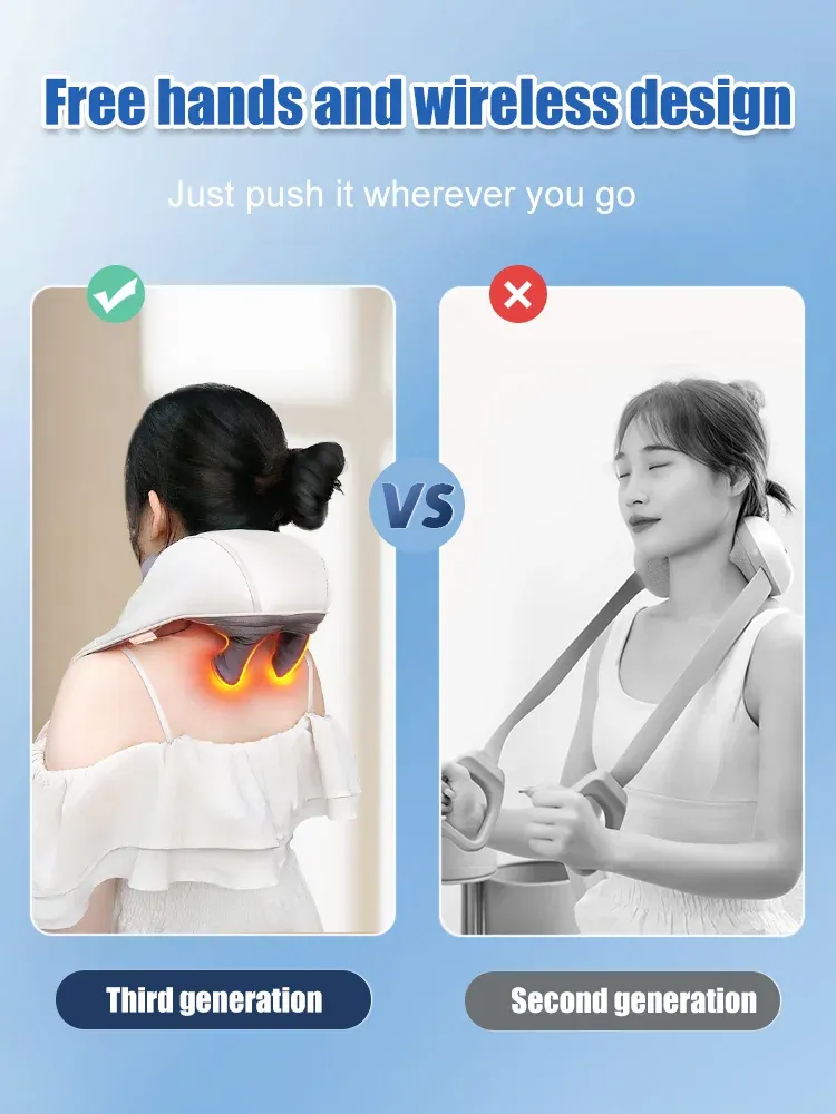 🔥Experimentați relaxarea supremă cu aparatul de masaj pentru gât Smart Humanoid Neck Massager - Your Personal maseur personal!