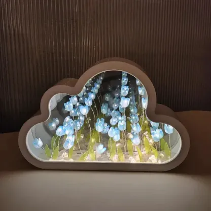 🌷Horké 50 sleva! 🌷 -Zrcadlo Dream Oasis bez okrajů s květinovým oblakem