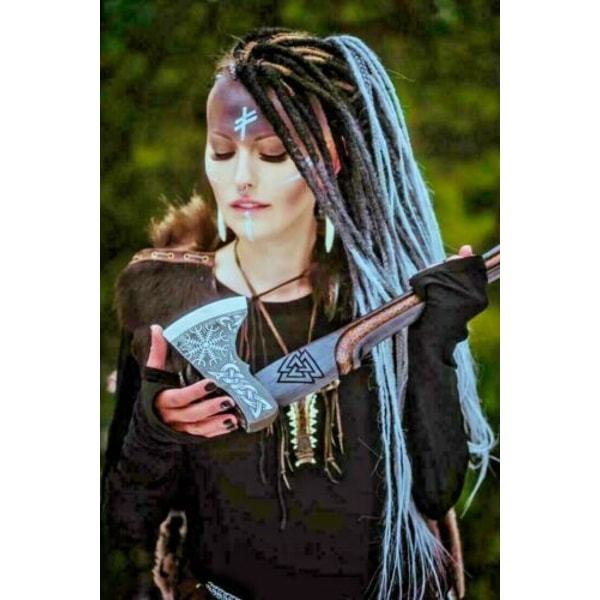 Ručně vyrobená vikingská sekera z uhlíkové oceli, nejlepší dárek pro vaši rodinu