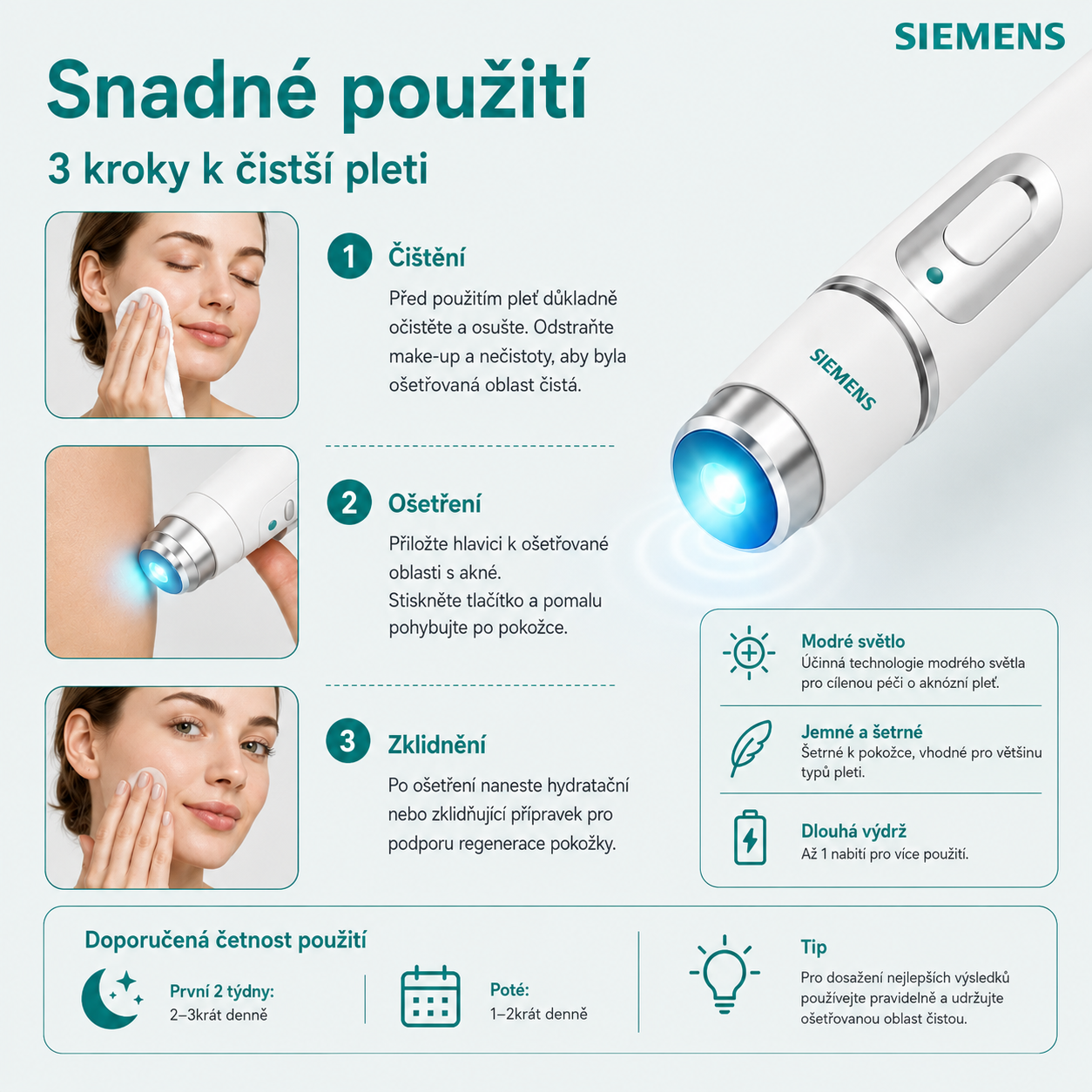 Siemens™ neinvazivní laserové pero na odstranění znamének a bradavic