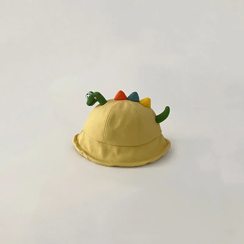 Cappello da pescatore 3D per bambini piccoli con dinosauro - Giallo - 1-4T - image 7