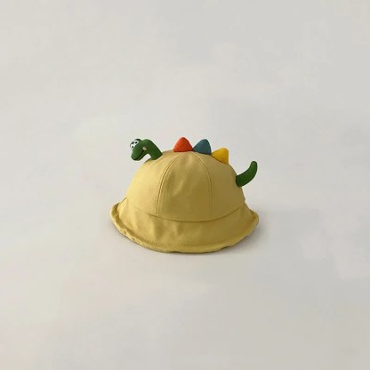 Cappello da pescatore 3D per bambini piccoli con dinosauro - Giallo - 1-4T - image 7