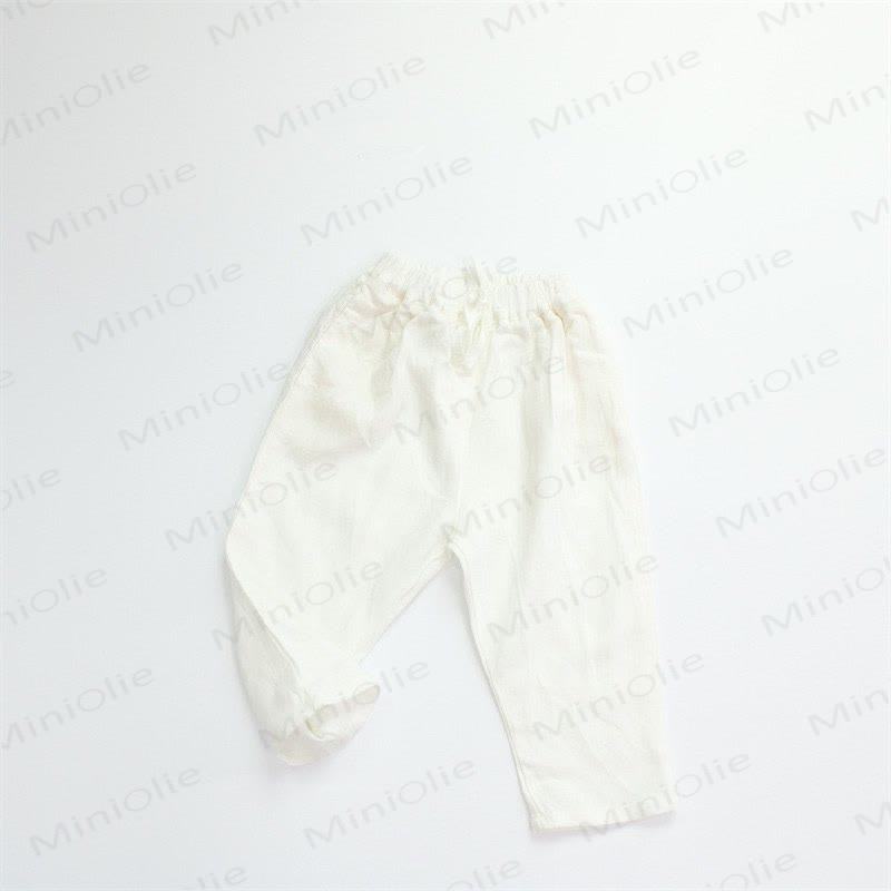 Pantaloni senza tempo neutri tinta unita per bambini - Bianco - 10 anni - image 5