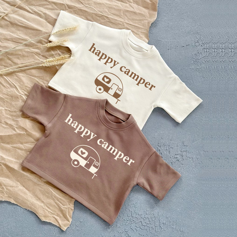 T-shirt estiva casual per neonati HAPPY CAMPER - image 1