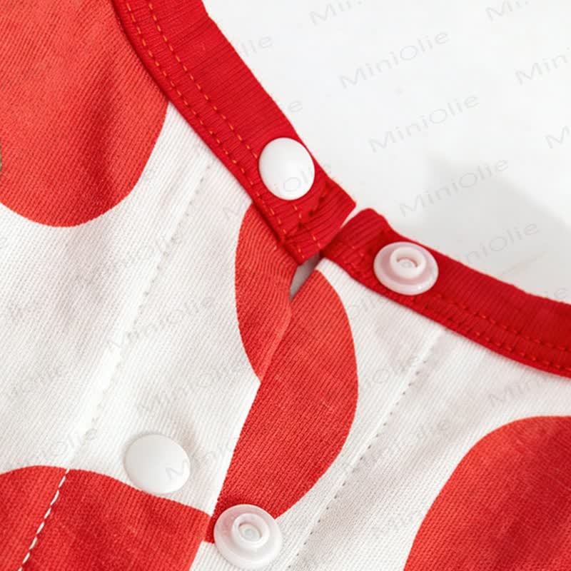 Vestito senza maniche in cotone con stampa di mele per bambina - image 6