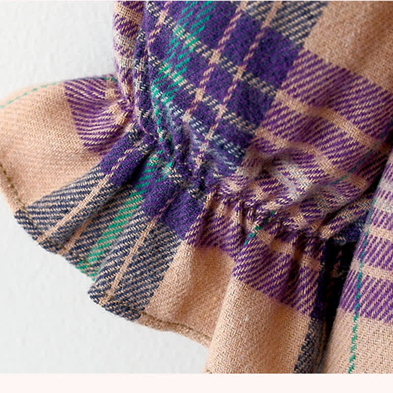 Vestito a quadri per neonati con bambola orsetto - image 4