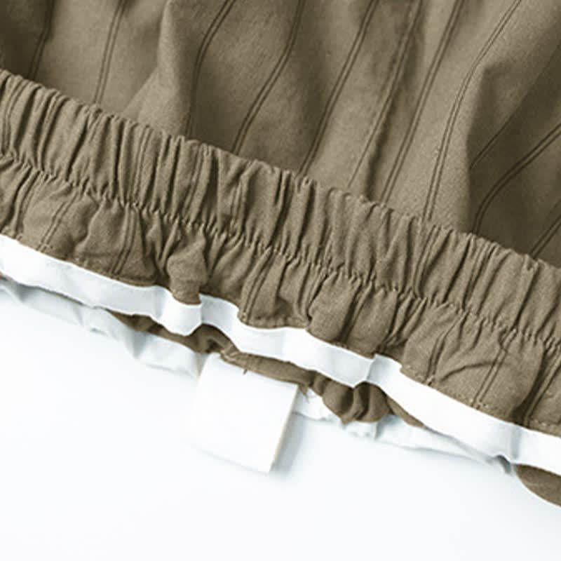 Completo da bambino composto da maglietta a righe e pantaloncini in cotone. - image 7