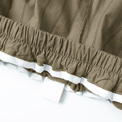 Completo da bambino composto da maglietta a righe e pantaloncini in cotone. - image 7
