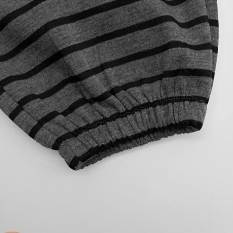 Pantaloni harem casual a righe morbide per bambini piccoli - image 9