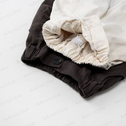 Pantaloni larghi tinta unita per neonati e bambini - image 7