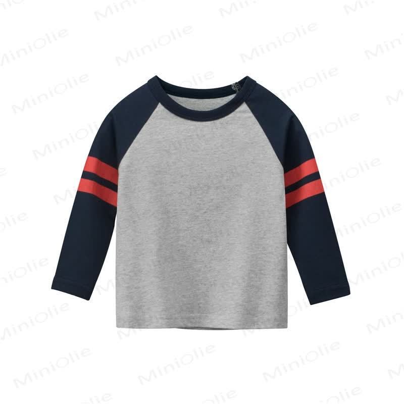 Maglietta raglan a contrasto di colore per bambini - Grigio - 10 anni - image 4