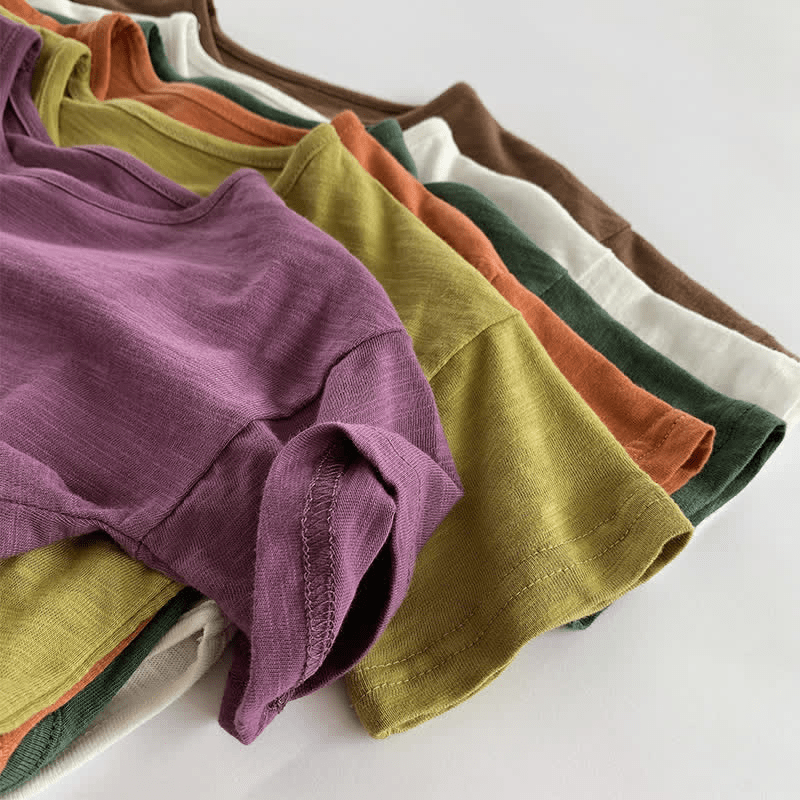 Maglietta retrò tinta unita per bambini piccoli - image 11