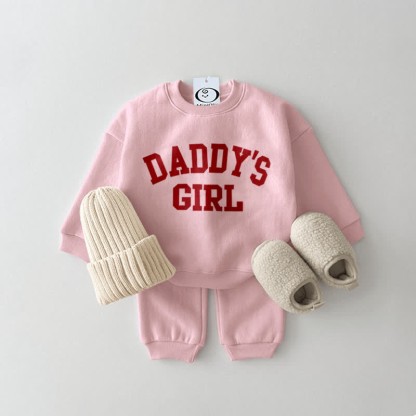 Completo 2 pezzi rosa per neonati DADDY'S GIRL - image 1