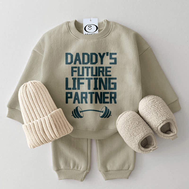 Set 2 pezzi per neonati DADDY'S FUTURE LIFTING PARTNER - Grigio Verde - 2-3T - image 1