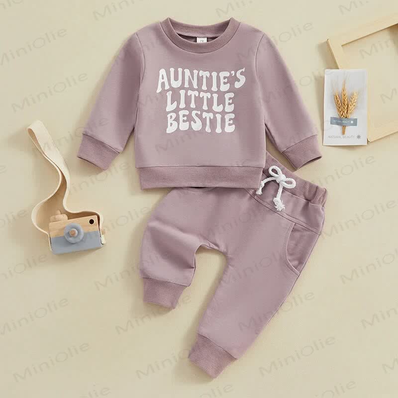 Set da 2 pezzi per neonati della piccola migliore amica della zia - Viola - 2-3T - image 1