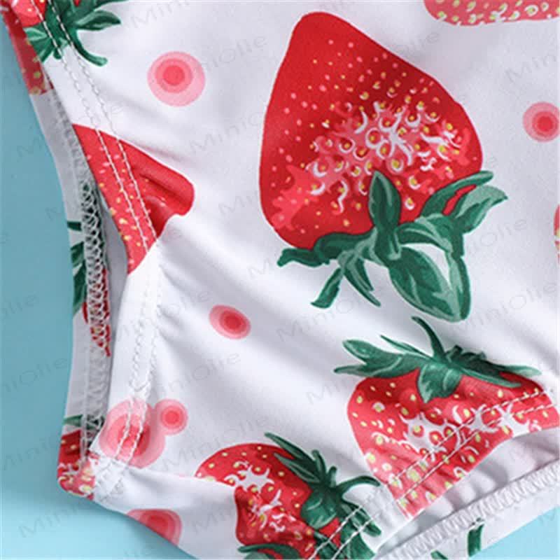 Costume da bagno a due pezzi con fascia per neonato a forma di fragola - image 8