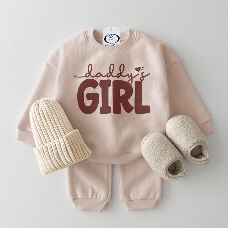 Set da 2 pezzi con slogan per neonati DADDY'S GIRL - Beige - 2-3T - image 1