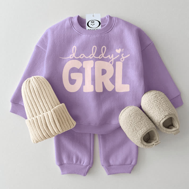 Set da 2 pezzi con slogan per neonati DADDY'S GIRL - Viola - 2-3T - image 3