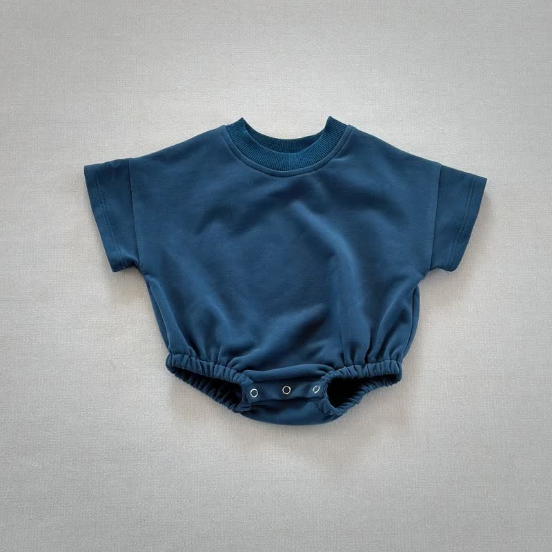 Tutina comoda e comoda in tinta unita per neonati - Blu - 18-24 mesi - image 11