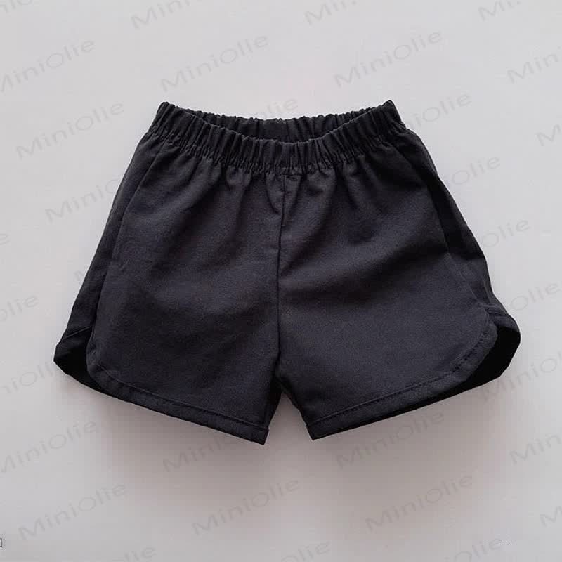 Pantaloncini in lino con fiocco a quadri per neonati e bambini - Nero - 5-7T - image 9