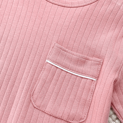 Set pigiama semplice con tasca, 2 pezzi per bambini - image 7