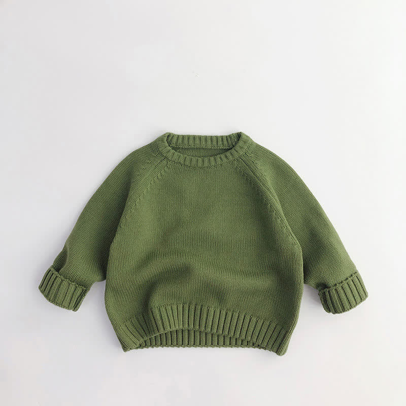 Maglione rilassato largo in tinta unita per bambini - Verde - 8 anni - image 18