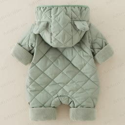Tutina imbottita in cotone con cappuccio Baby Bear - image 3
