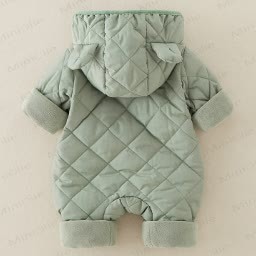 Tutina imbottita in cotone con cappuccio Baby Bear - image 3