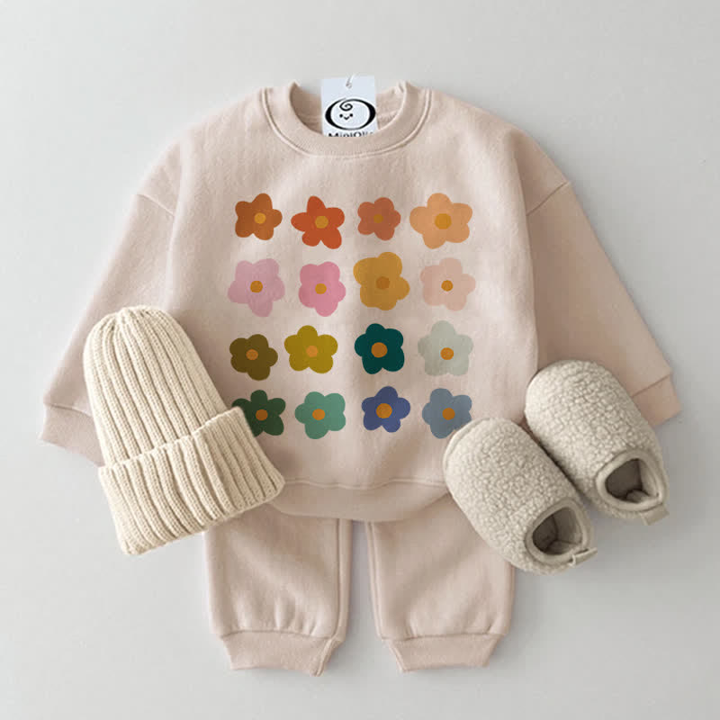 Baby 2 pezzi Sixteen Flowers Beige Set - Beige - 2-3T - image 1